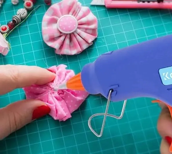 Applying Hot Glue