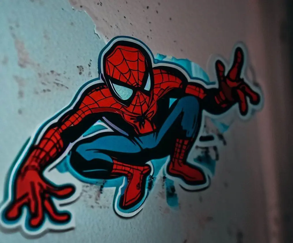 Spider Man Sticker on a Wall