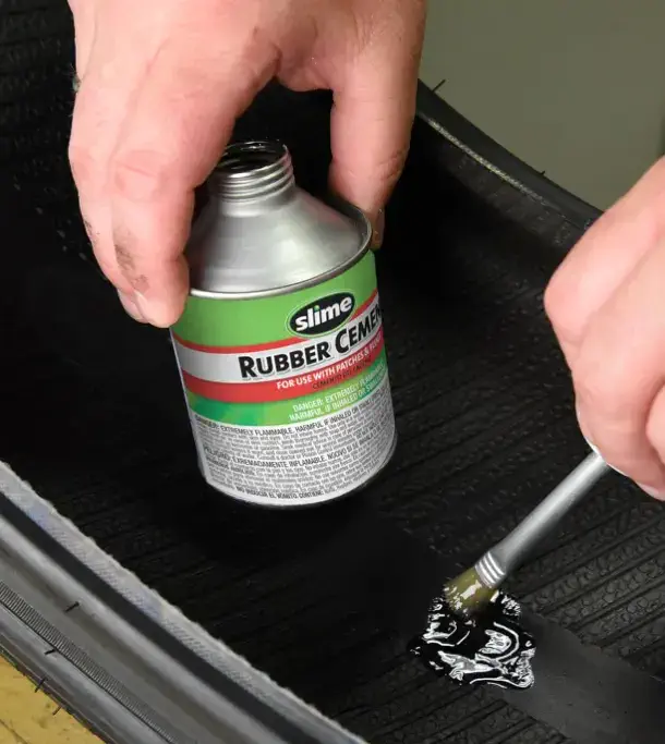 Using Slime Rubber Cement for Tire Repair